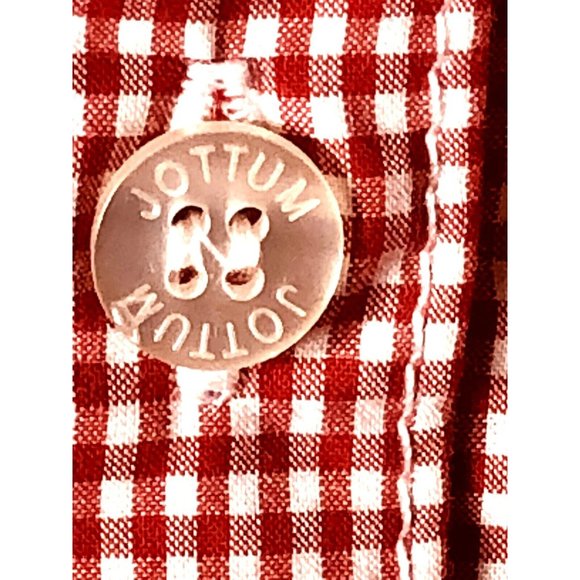 Jottum NWT Red Gingham Girls 6 Top Dutch Euro Retail $92 Button Front Ruffle - Picture 6 of 9